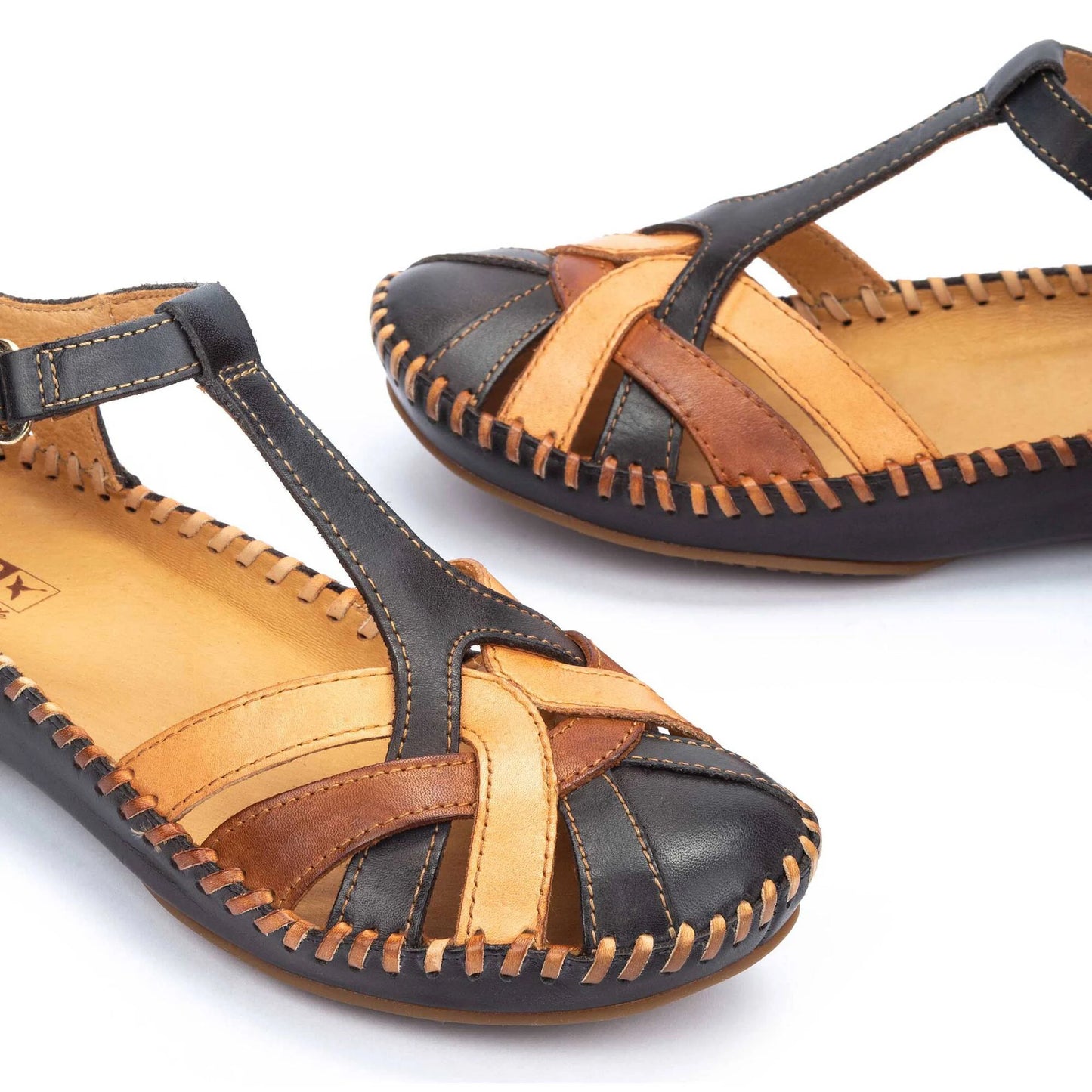 Pikolinos Women's P. Vallarta 655-0732C5 Leather Sandals Navy Blue