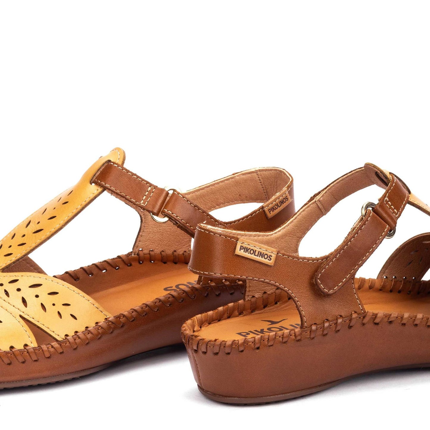 Pikolinos Women's P. Vallarta 655-0841C1 Leather Sandals Vainilla Yellow