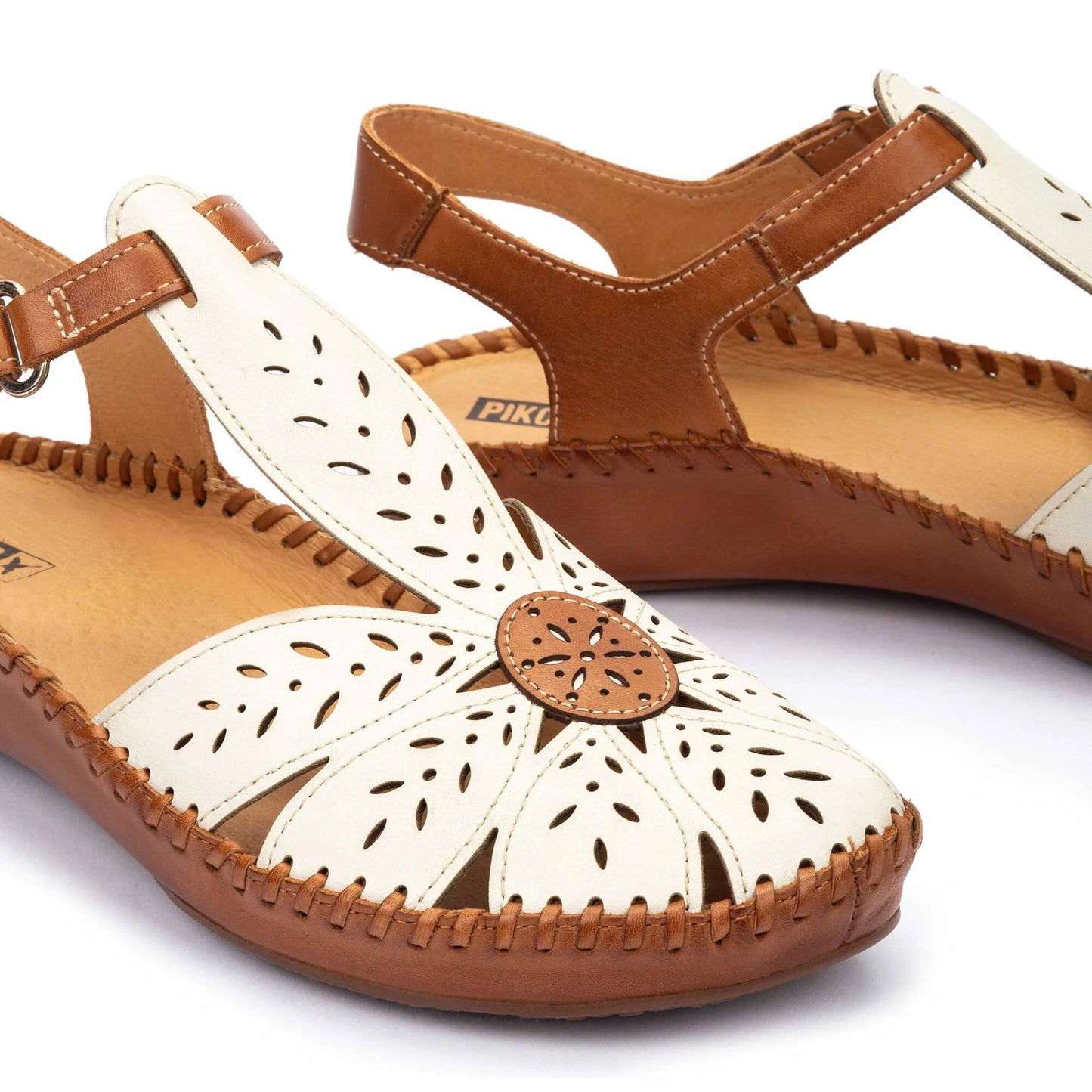 Pikolinos Women's P. Vallarta 655-0841C1 Leather Sandals Nata Beige