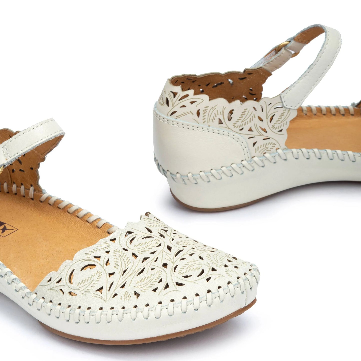 Pikolinos Women's P. Vallarta 655-0906 Leather Sandals Nata Beige