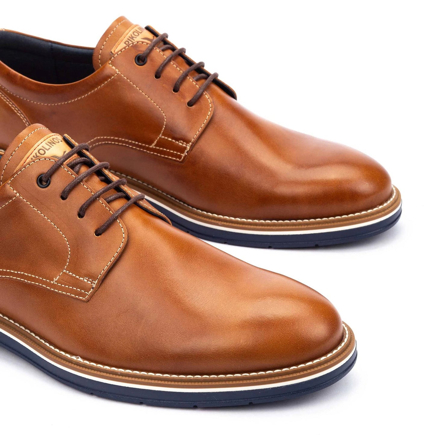 Pikolinos Men's Carlet M6W-4311 Leather Lace-Up Shoes Brandy Brown