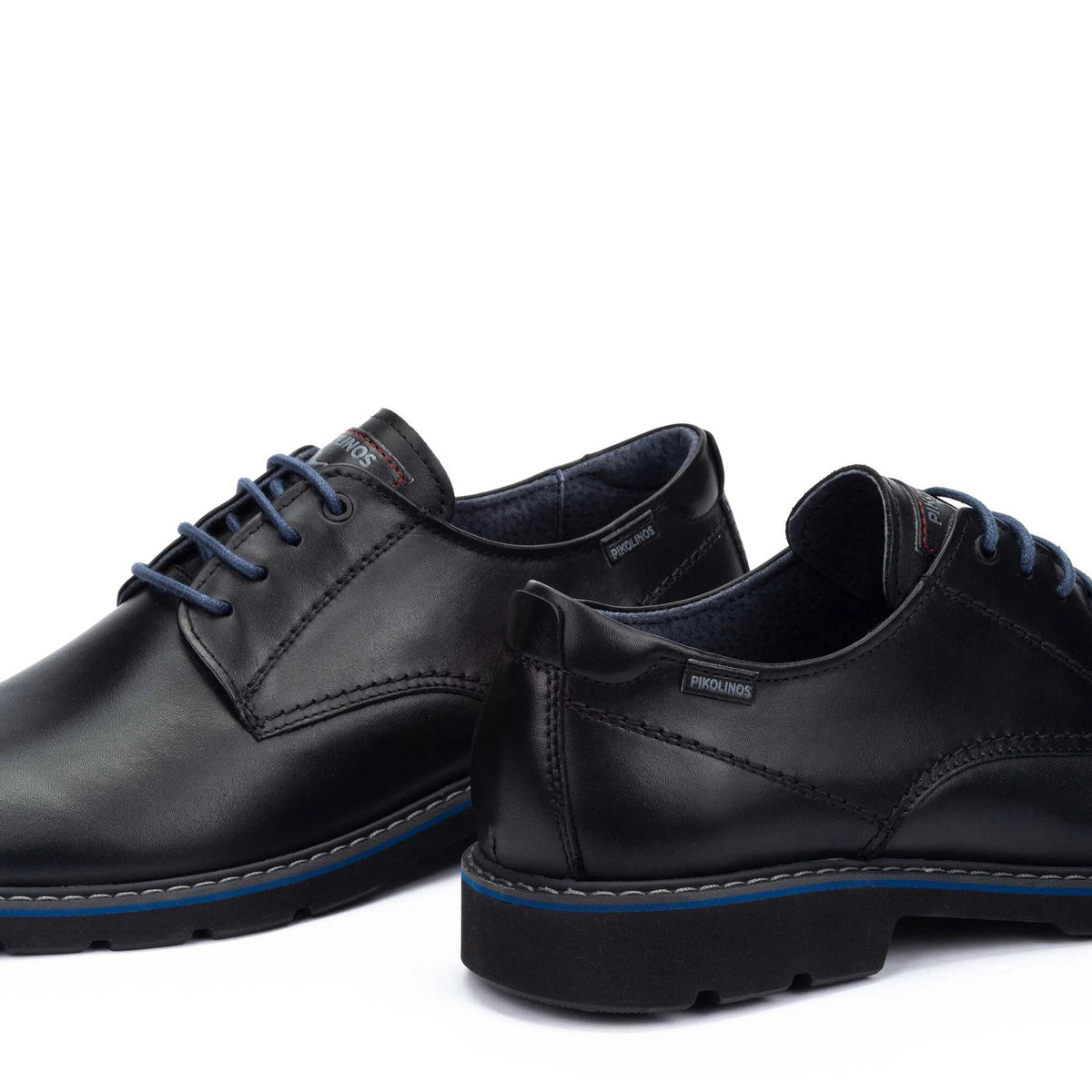 Pikolinos Men's Alarcon M7D-4289 Leather Lace-Up Shoes Black