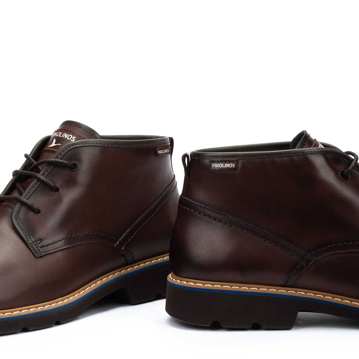 Pikolinos Men's Alarcon M7D-8054C1 Leather Lace-Up Ankle Boots Olmo Brown
