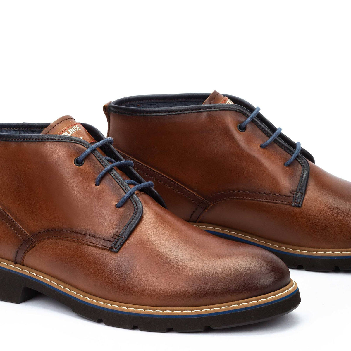 Pikolinos Men's Alarcon M7D-8054C1 Leather Lace-Up Ankle Boots Cuero Brown