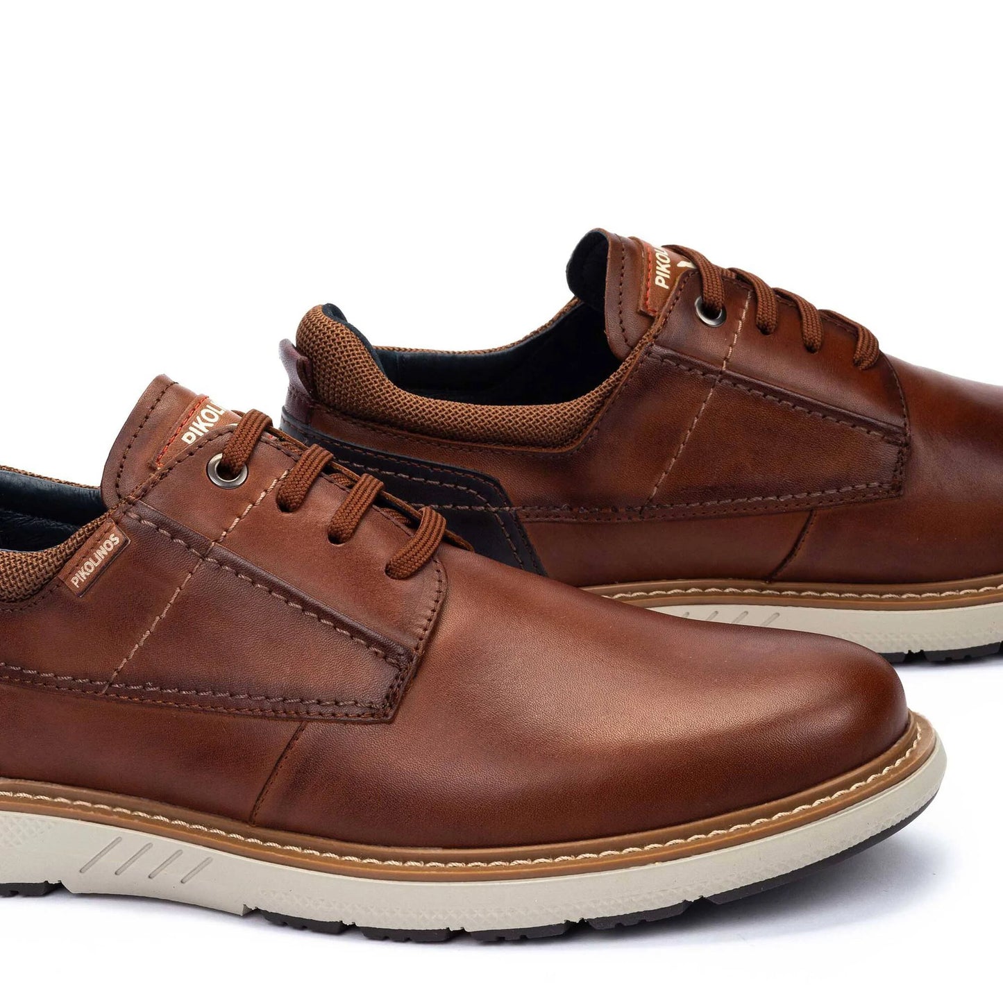 Pikolinos Men's Bilbao M8D-4292C1 Leather Lace-Up Trainer Shoes Cuero Brown