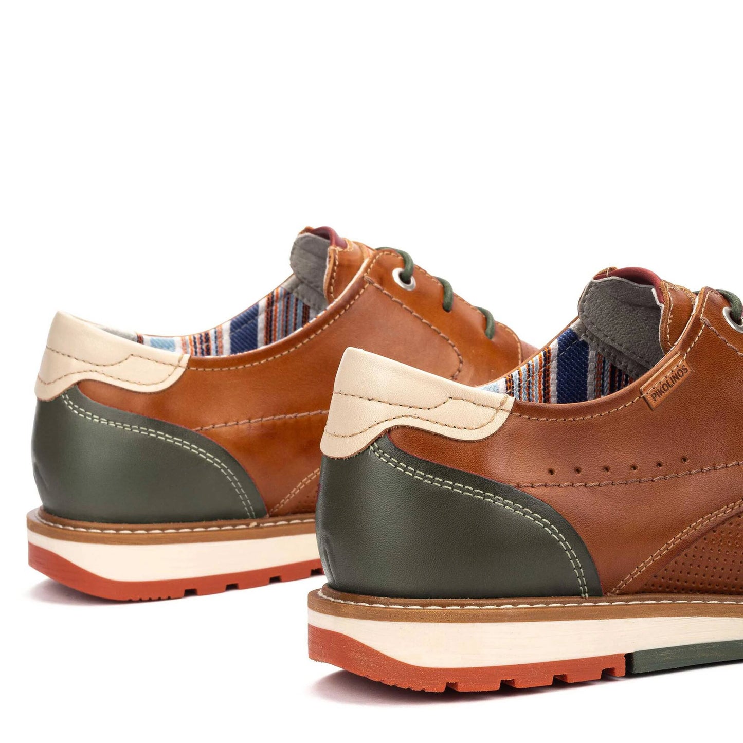 Pikolinos Men's Berna M8J-4322C1 Leather Lace-Up Shoes Brandy Brown