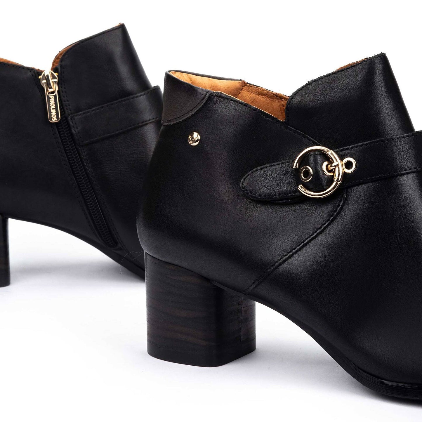 Pikolinos Women's Calafat W1Z-8602C1 Leather Heeled Ankle Boots Black
