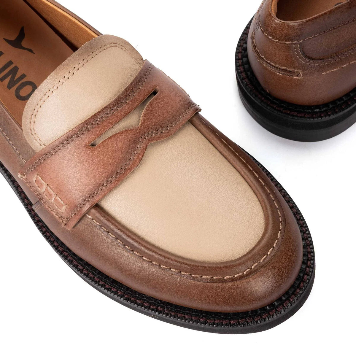 Pikolinos Women's Deva W2L-3959C1 Leather Loafer Shoes Cognac Brown