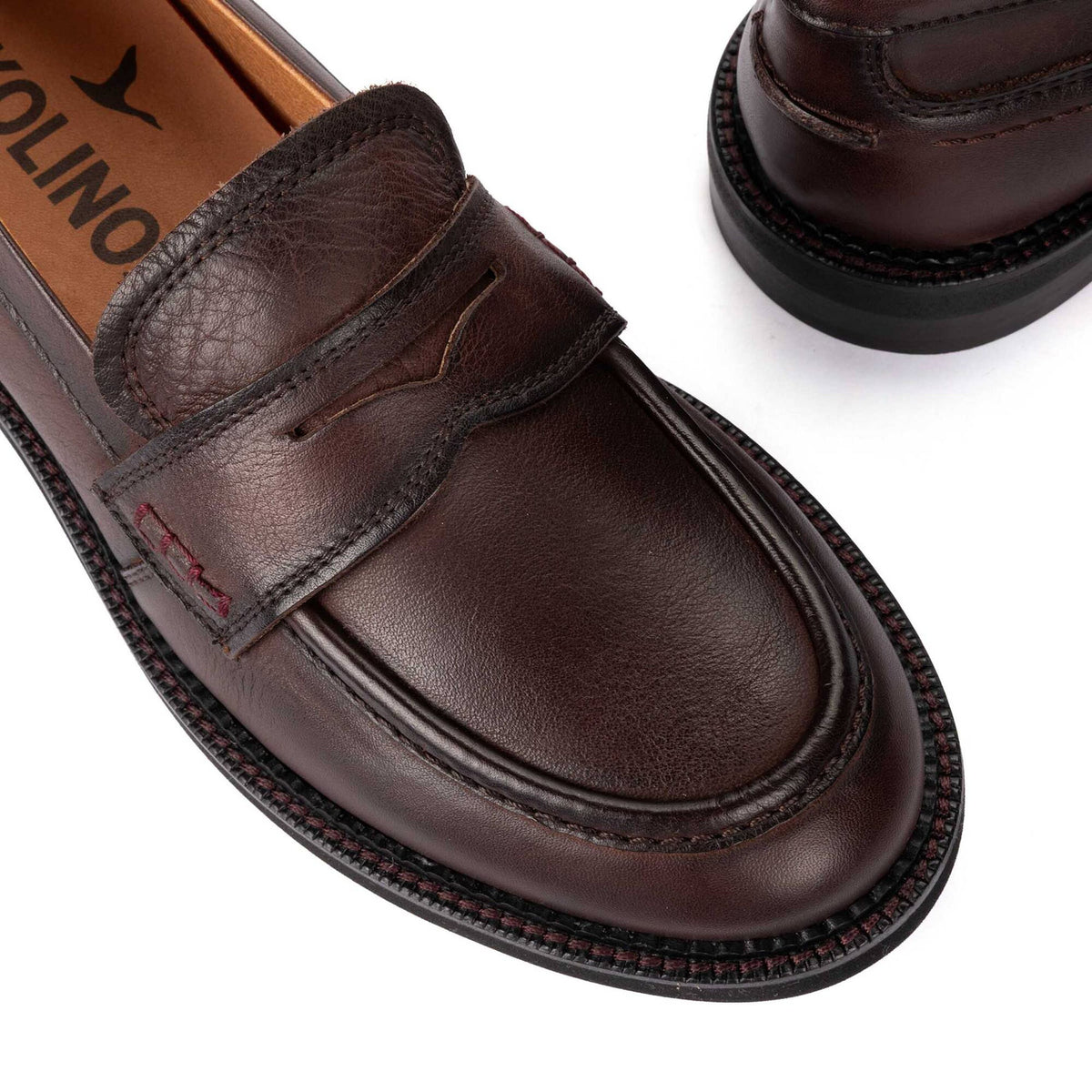 Pikolinos Women's Deva W2L-3959 Leather Loafer Shoes Caoba Brown