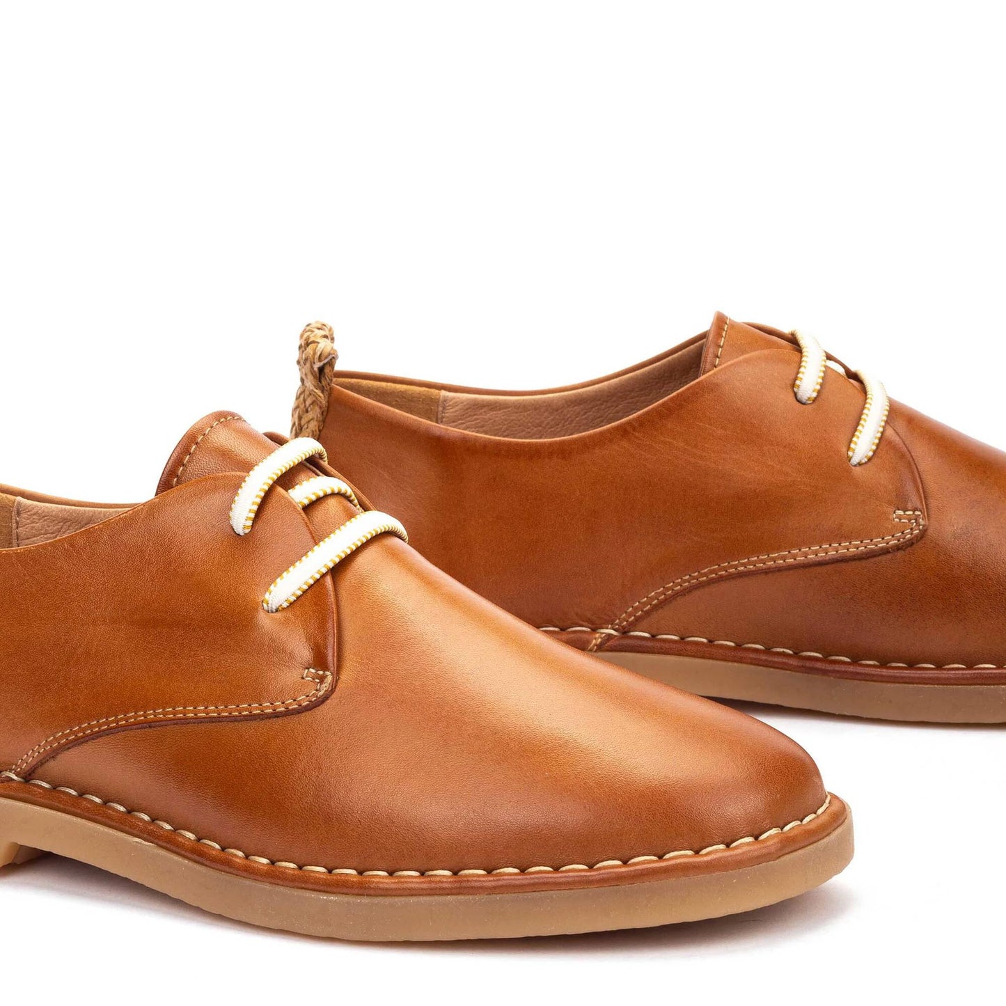 Pikolinos Women's Noia W5W-4535 Leather Lace-Up Shoes Brandy Brown