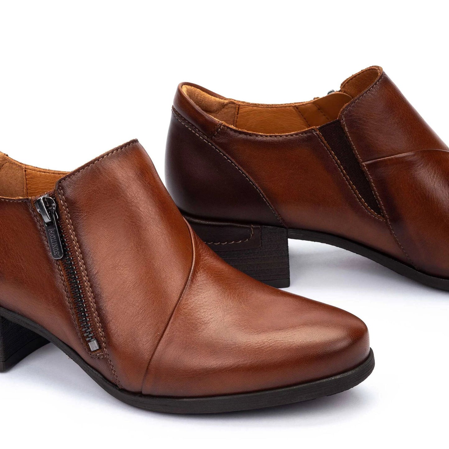 Pikolinos Women's Malaga W6W-5902C1 Leather Heel Shoes Caoba Brown