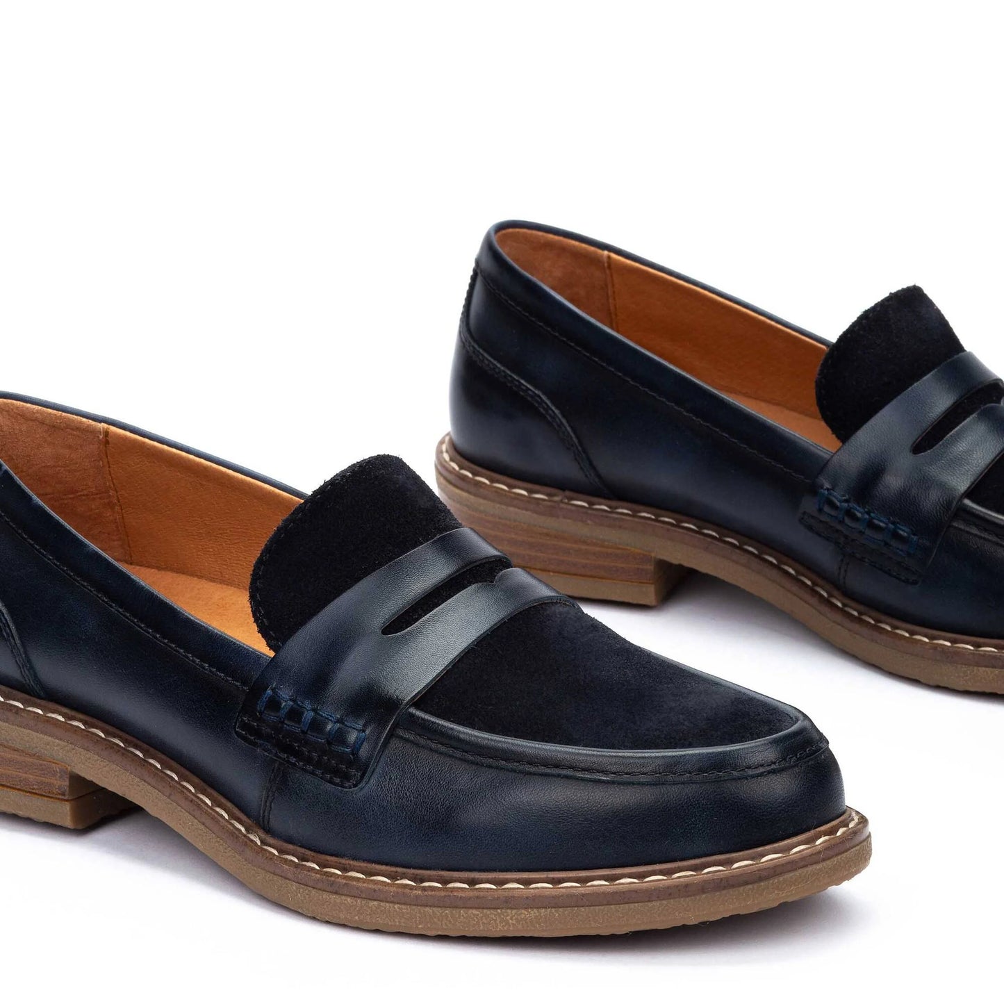 Pikolinos Women's Aldaya W8J-3541C6 Leather Loafer Shoes Blue