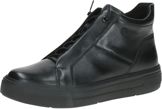 Caprice Women's 9-25150-43 Casual Leather Mid Trainers Black Nappa