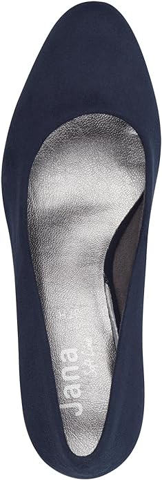 Jana Women's 8-22470-41 Comfort Heel Pumps Shoes Ocean Blue