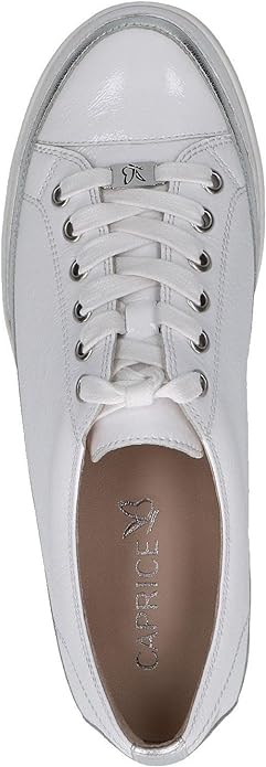 Caprice Women's 9-23654-42 Casual Leather Trainers White Combi