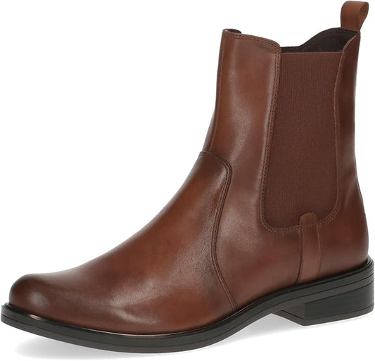 Caprice Women's 9-25304-41 Leather Ankle Boots Cognac Brown