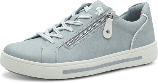 Jana Women's 8-23660-42 Zip Structure Sneakers Sky Blue