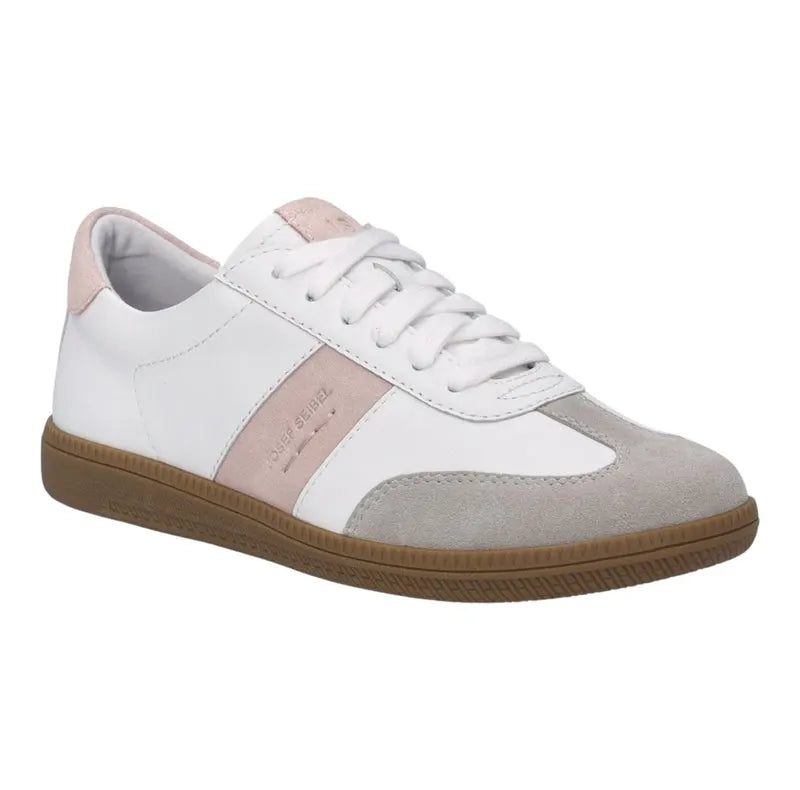 Josef Seibel Women's Joleen 01 Casual Leather Trainers White / Rosa Multi