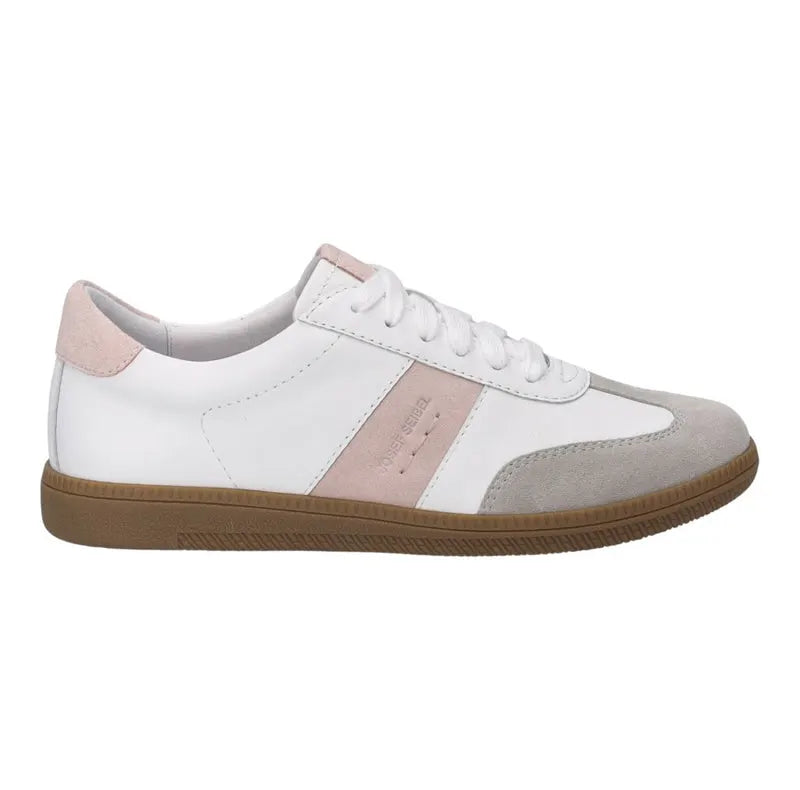 Josef Seibel Women's Joleen 01 Casual Leather Trainers White / Rosa Multi