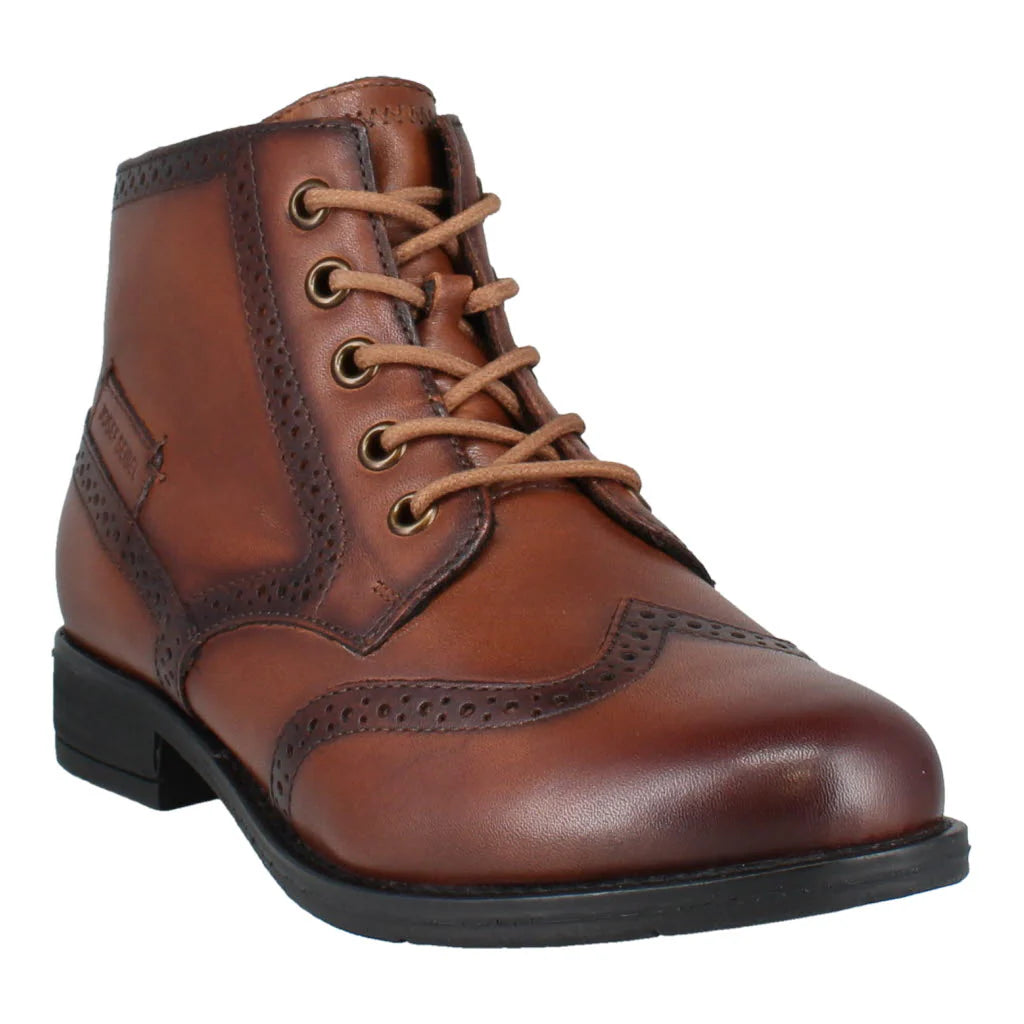 Josef Seibel Women's Simona 08 Casual Leather Ankle Boots Cognac Brown
