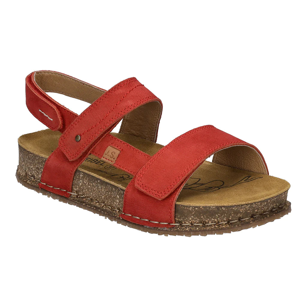 Josef Seibel Women's Hannah 02 Leather Strap Sandals Red