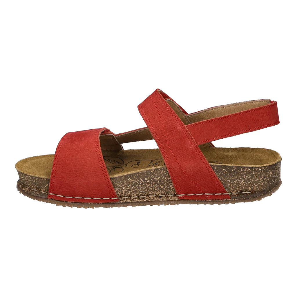 Josef Seibel Women's Hannah 02 Leather Strap Sandals Red