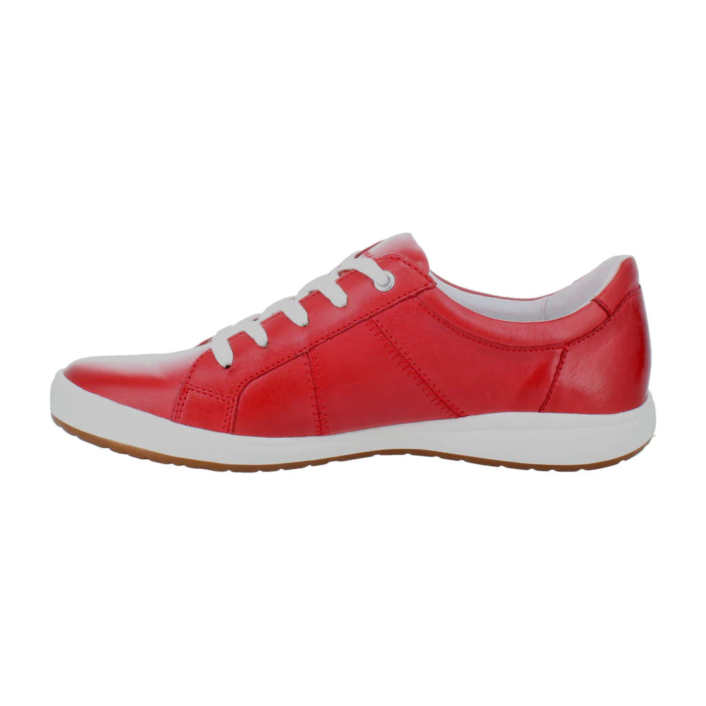 Josef Seibel Women's Caren 01 Casual Leather Trainers Red