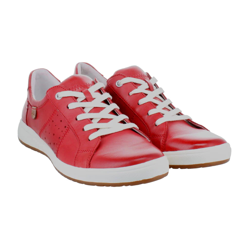 Josef Seibel Women's Caren 01 Casual Leather Trainers Red
