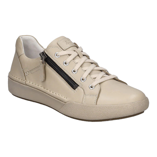Josef Seibel Women's Claire 03 Casual Leather Trainers Sand Beige