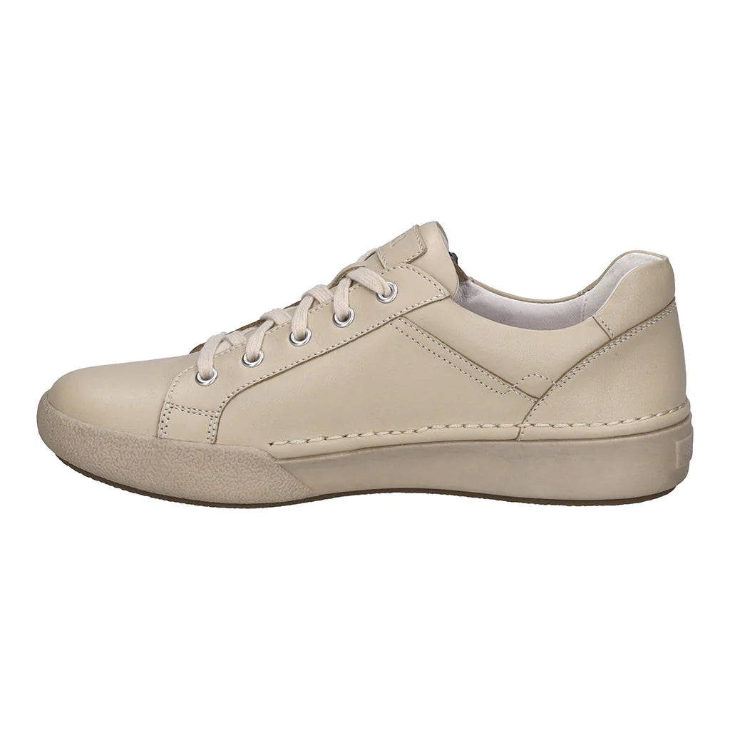 Josef Seibel Women's Claire 03 Casual Leather Trainers Sand Beige