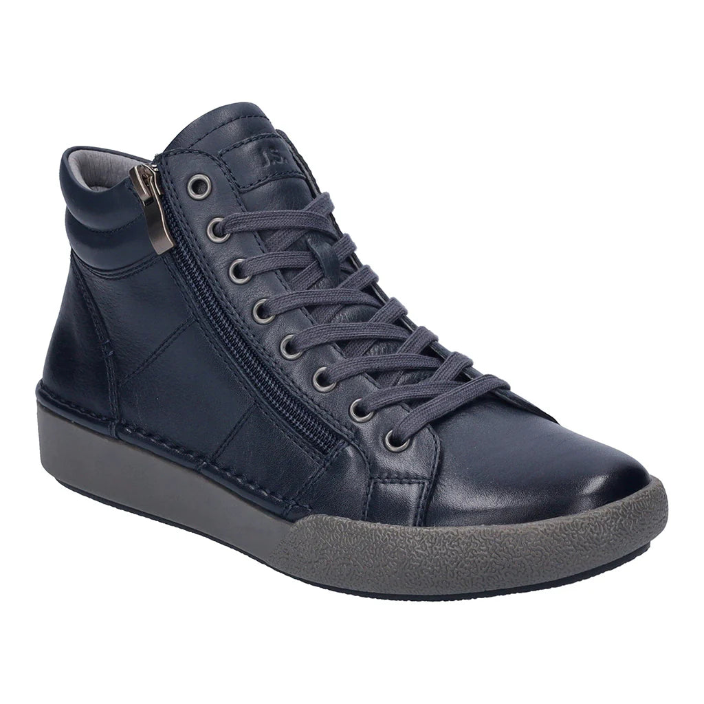 Josef Seibel Women's Claire 11 Casual Leather Trainers Boots Indigo Blue
