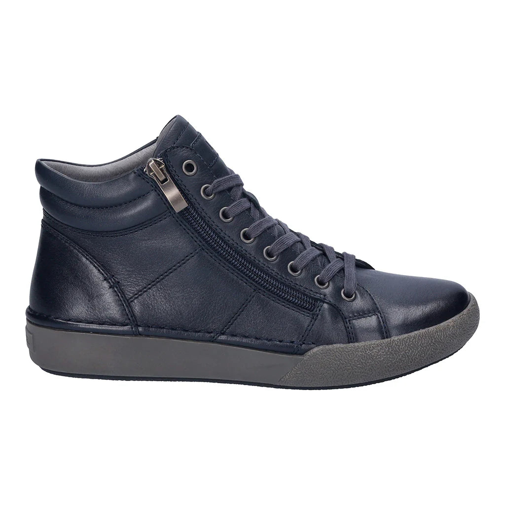 Josef Seibel Women's Claire 11 Casual Leather Trainers Boots Indigo Blue