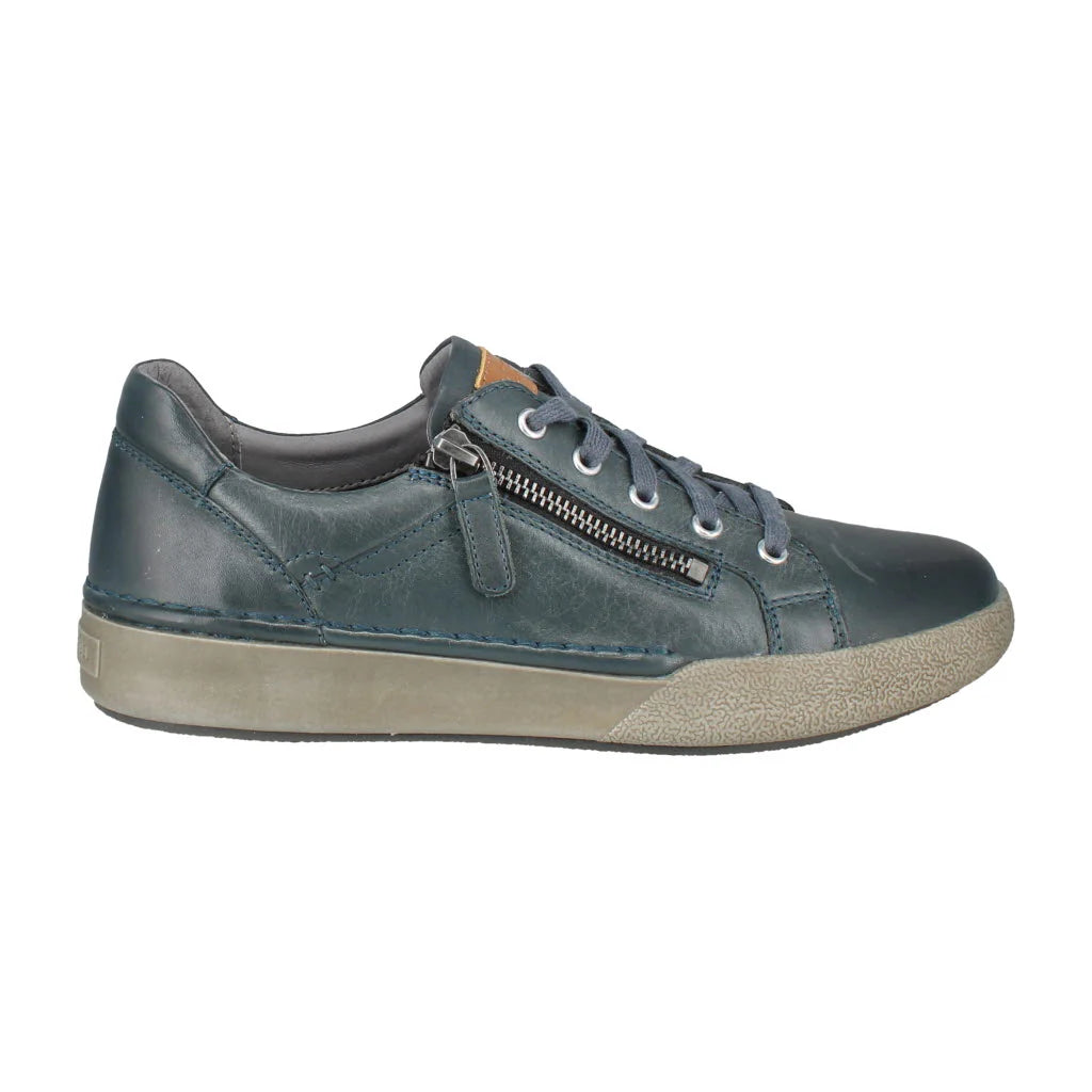 Josef Seibel Women's Claire 13 Casual Leather Trainers Ocean Blue