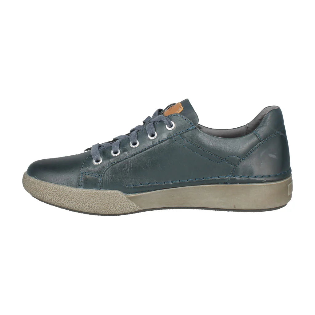 Josef Seibel Women's Claire 13 Casual Leather Trainers Ocean Blue