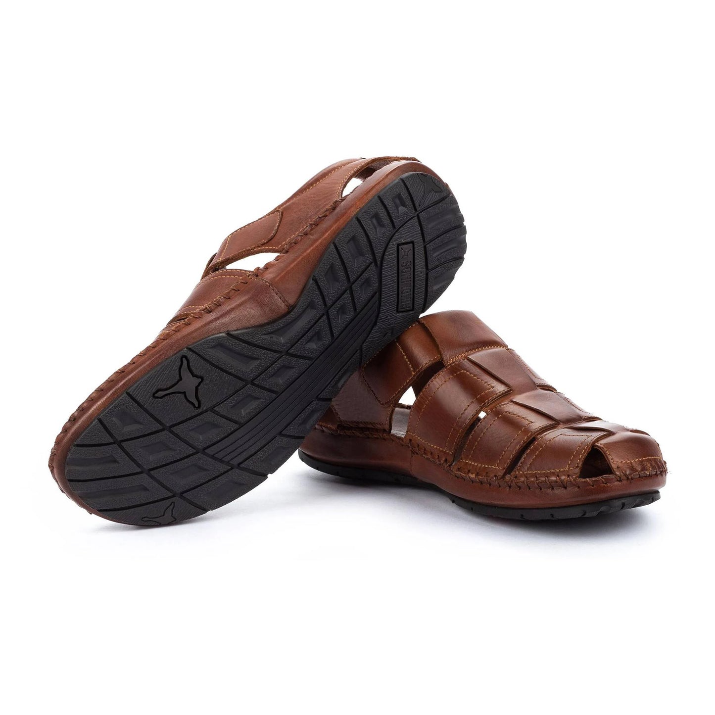 Pikolinos Men's Tarifa 06J-5433 Leather Flat Sandals Cuero Brown