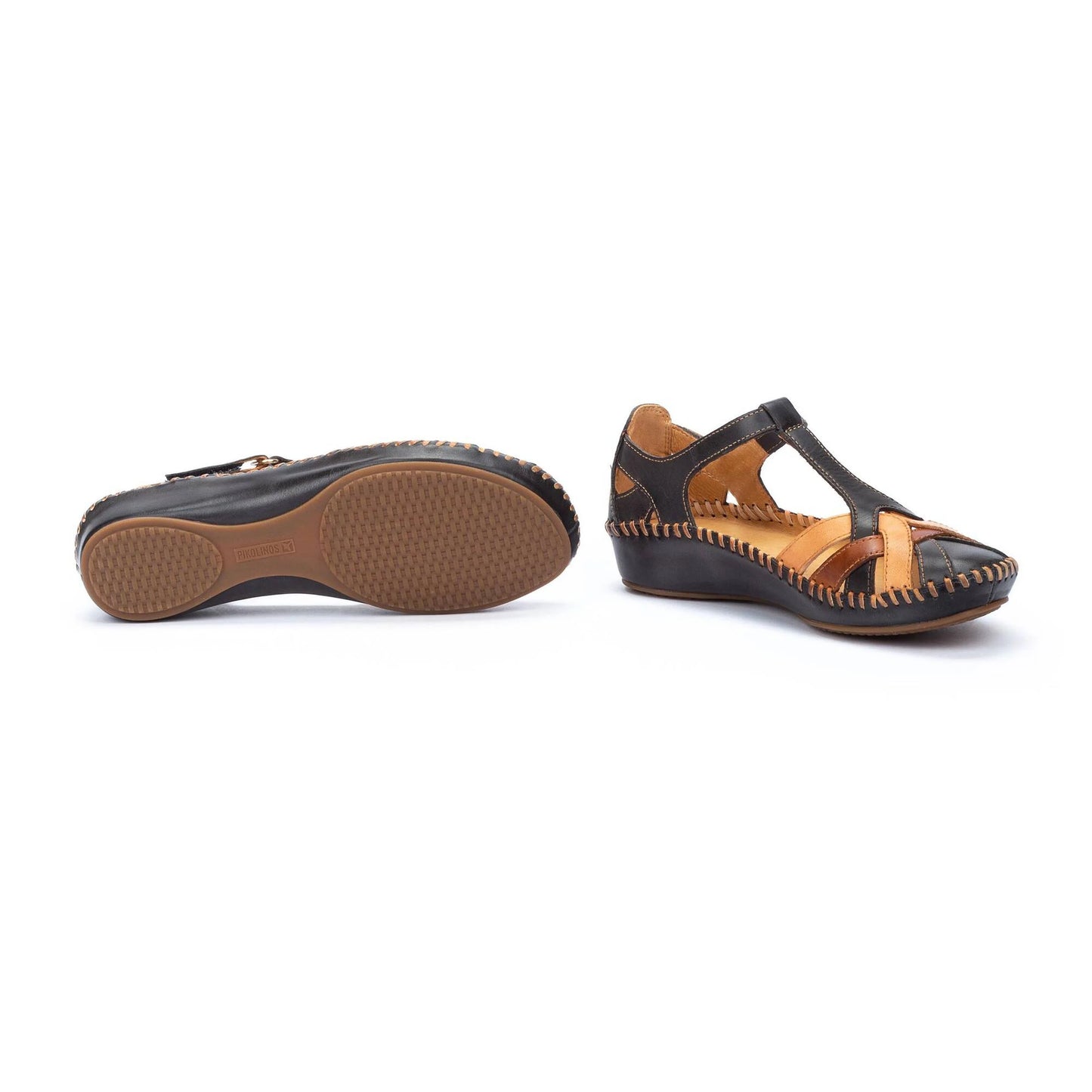 Pikolinos Women's P. Vallarta 655-0732C5 Leather Sandals Navy Blue