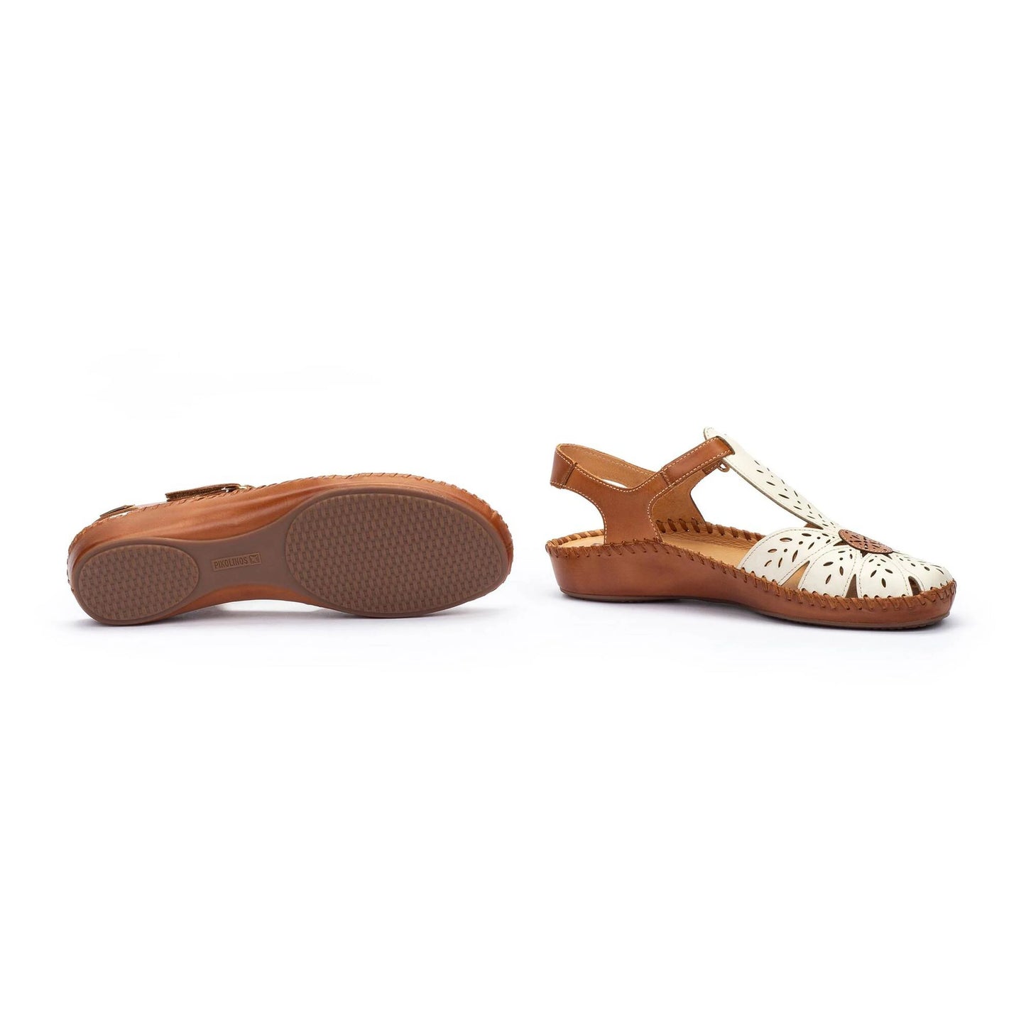 Pikolinos Women's P. Vallarta 655-0841C1 Leather Sandals Nata Beige