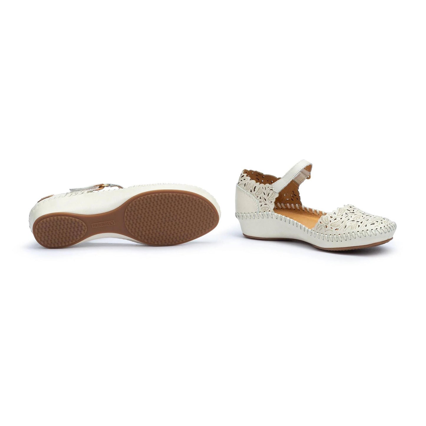 Pikolinos Women's P. Vallarta 655-0906 Leather Sandals Nata Beige