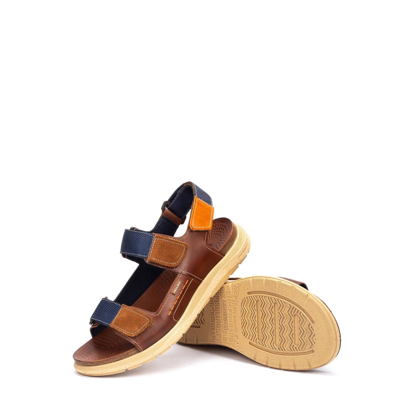 Pikolinos Men's Nijar M0B-0122C1 Leather Flat Sandals Cuero Brown
