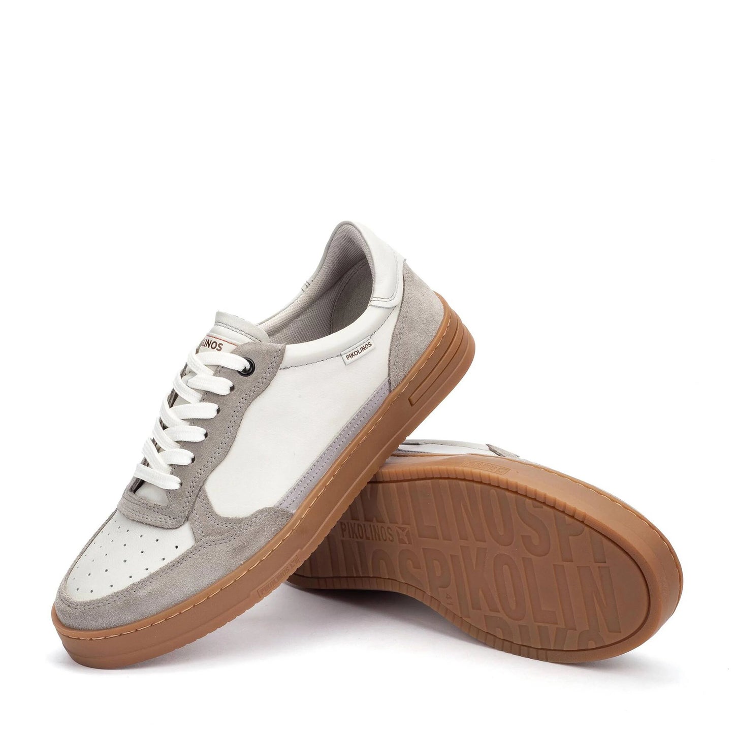 Pikolinos Men's Xativa M1K-6383C2 Leather Lace-Up Trainers Espuma White