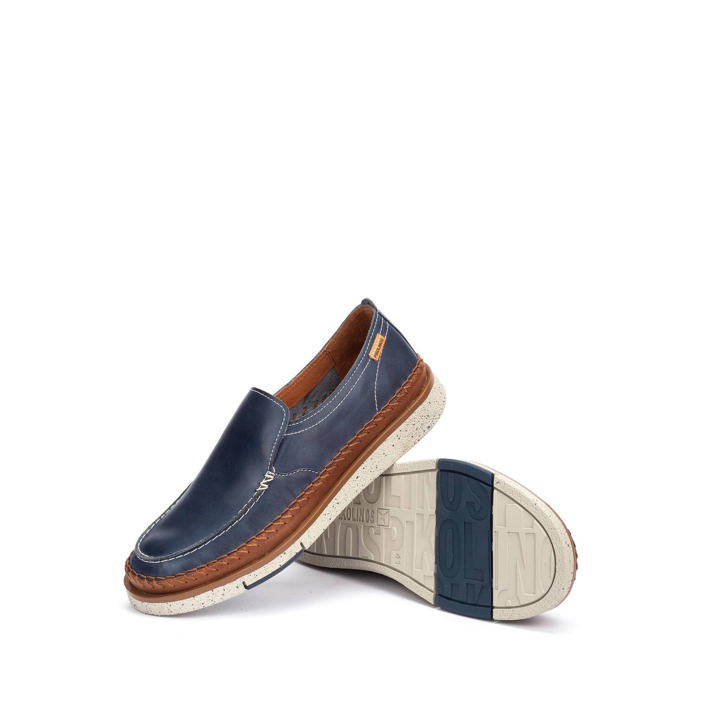 Pikolinos Men's San Juan M6L-3085C1 Leather Moccasin Shoes Blue