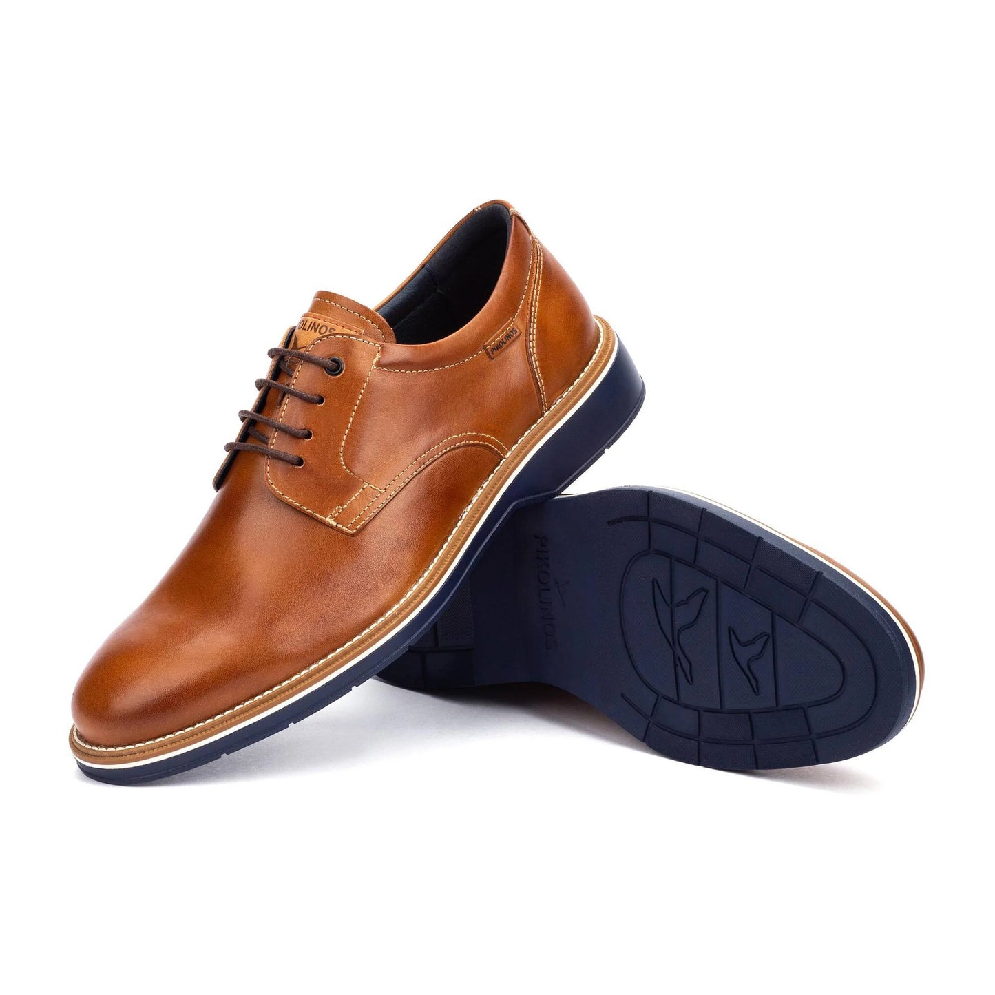 Pikolinos Men's Carlet M6W-4311 Leather Lace-Up Shoes Brandy Brown