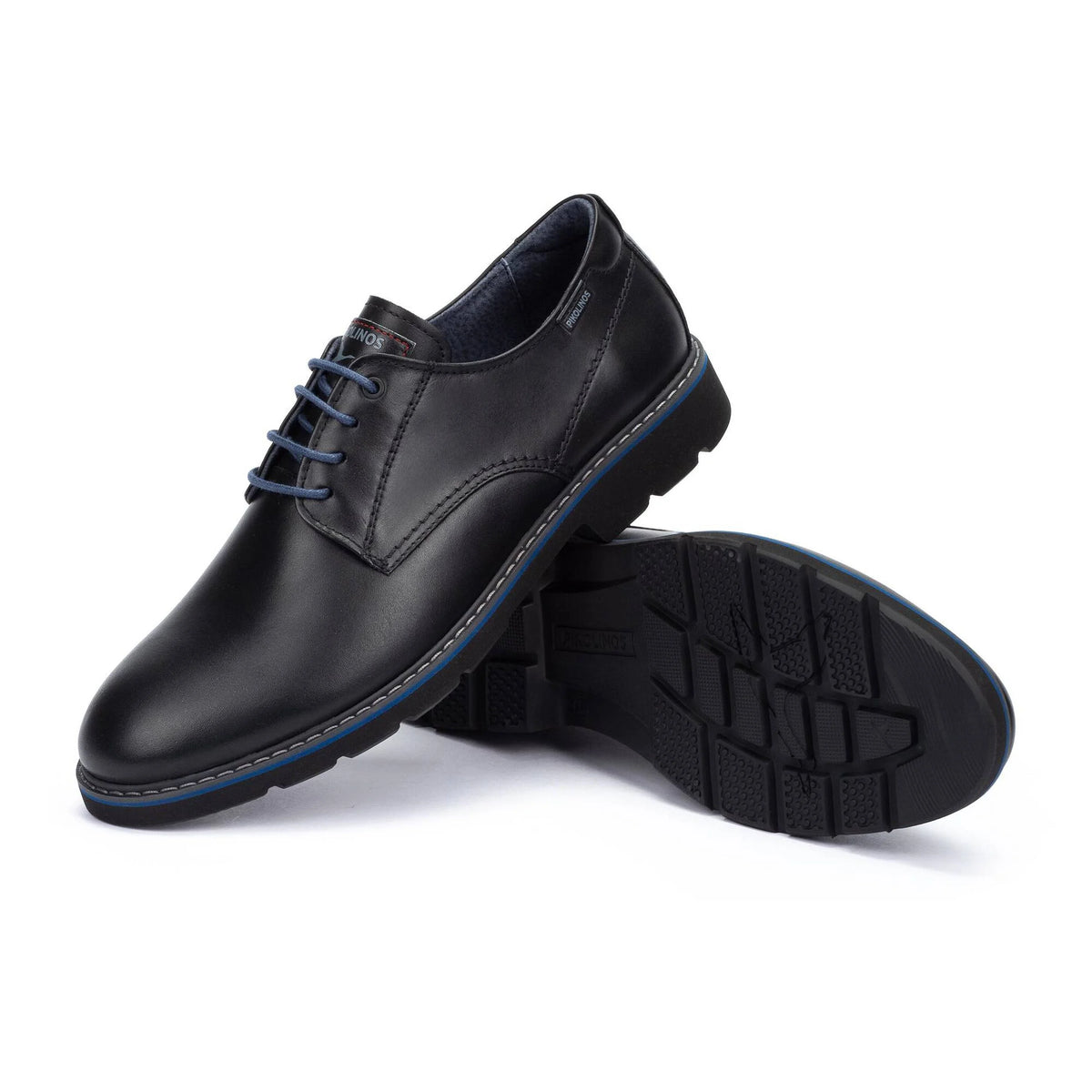 Pikolinos Men's Alarcon M7D-4289 Leather Lace-Up Shoes Black