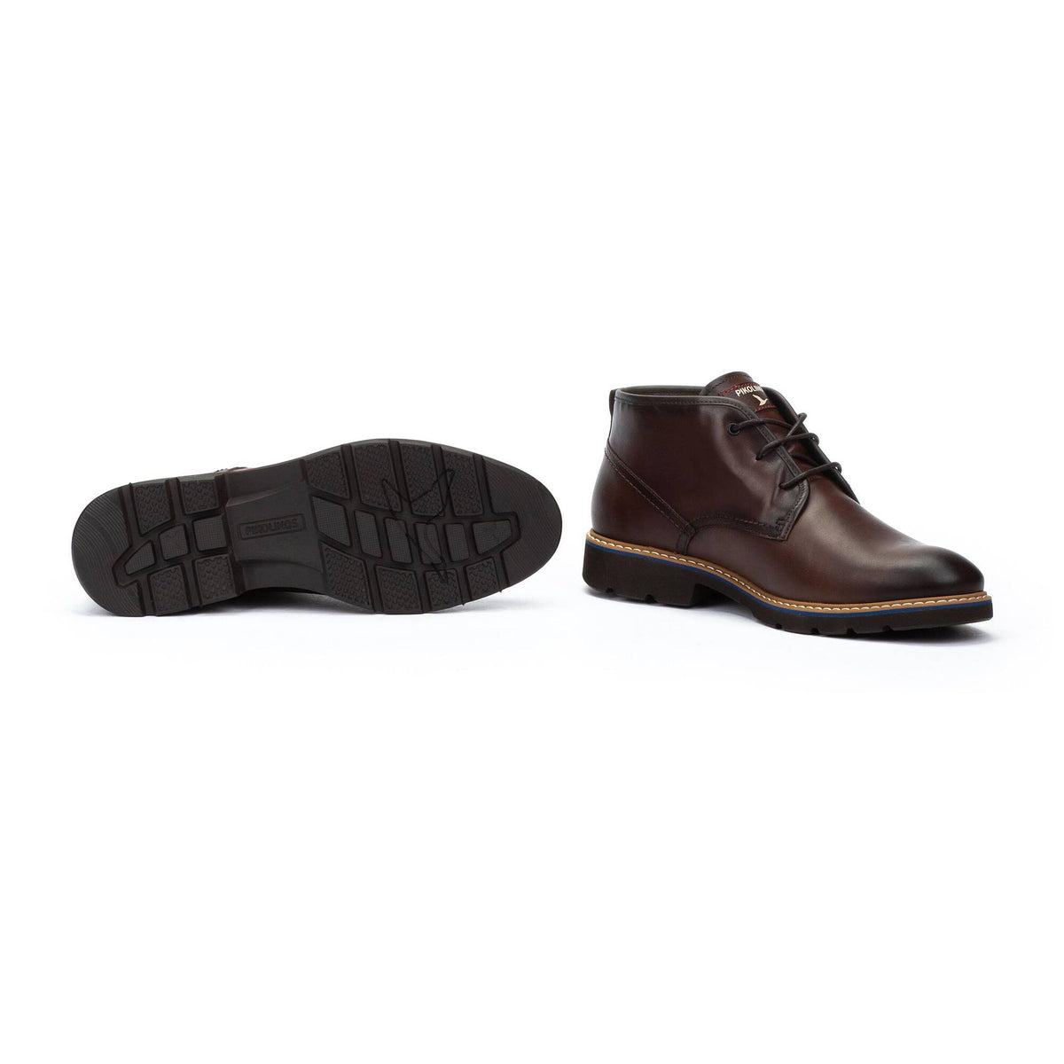 Pikolinos Men's Alarcon M7D-8054C1 Leather Lace-Up Ankle Boots Olmo Brown