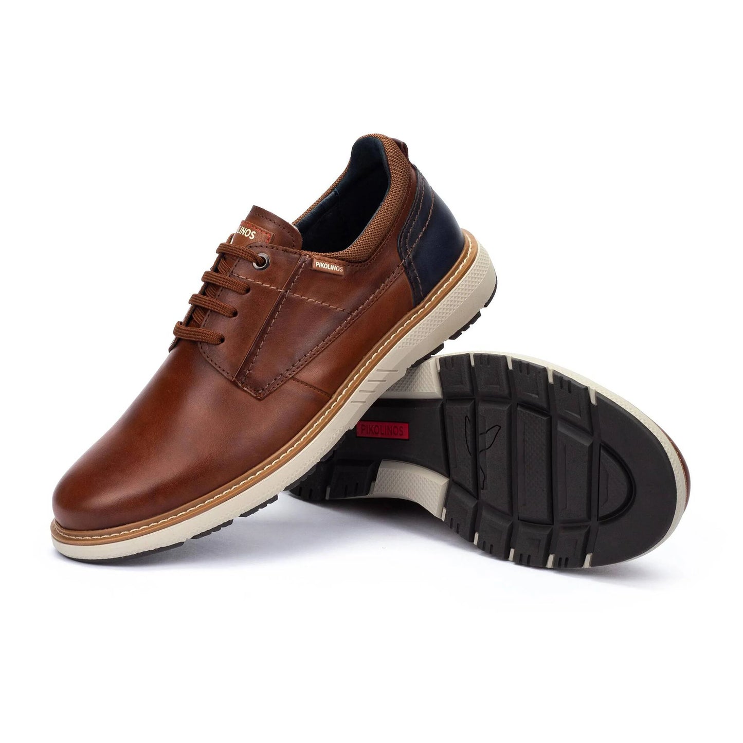 Pikolinos Men's Bilbao M8D-4292C1 Leather Lace-Up Trainer Shoes Cuero Brown