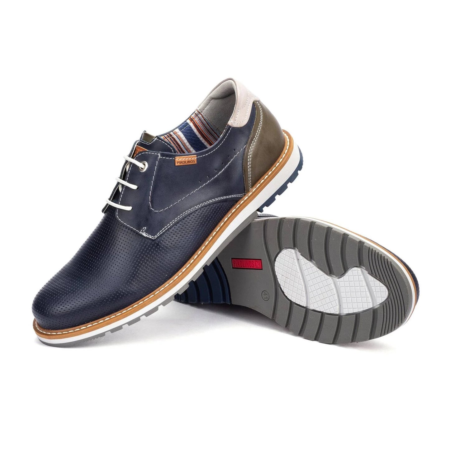 Pikolinos Men's Berna M8J-4322C1 Leather Lace-Up Shoes Blue