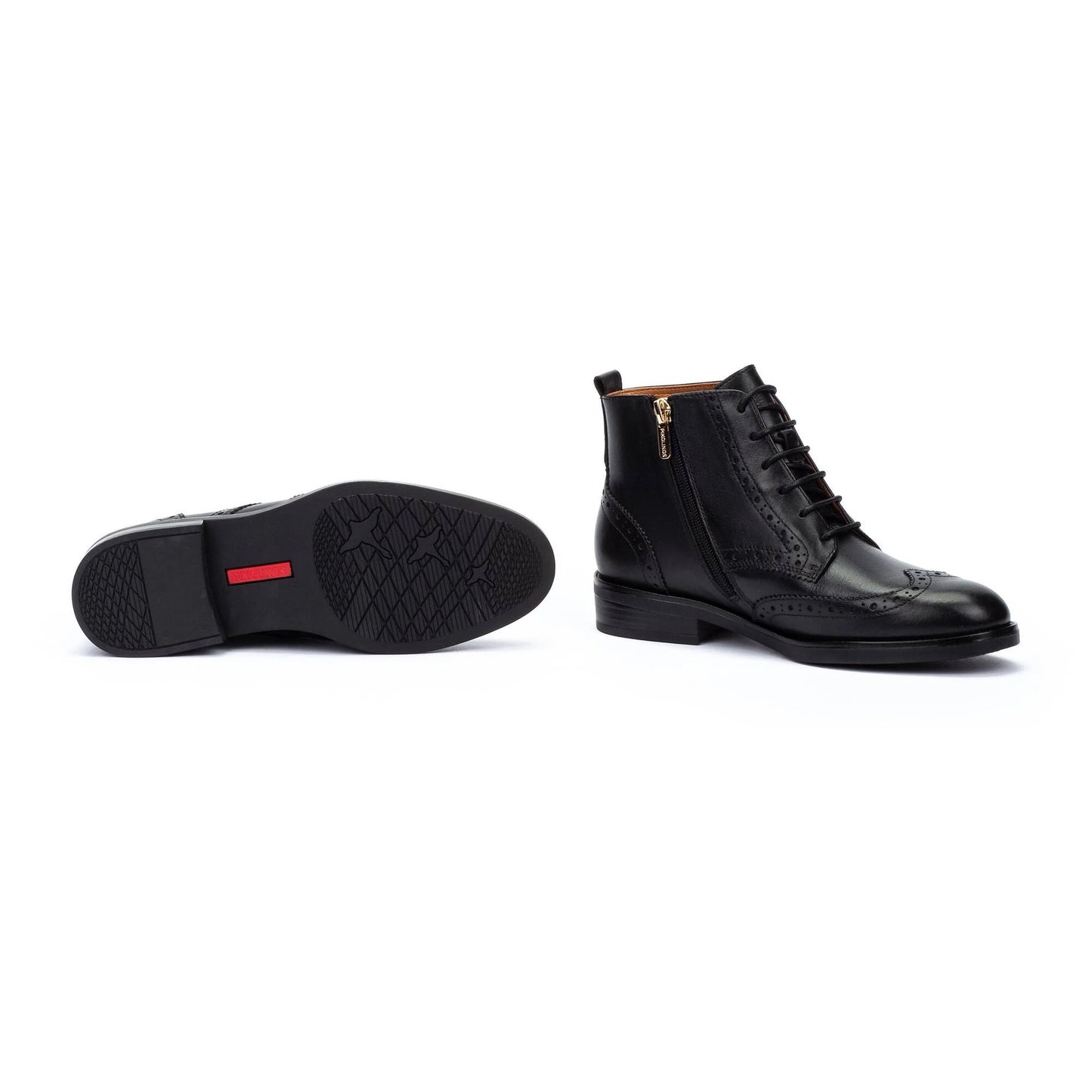 Pikolinos Women's Puertollano W3C-8856 Leather Flat Ankle Boots Black
