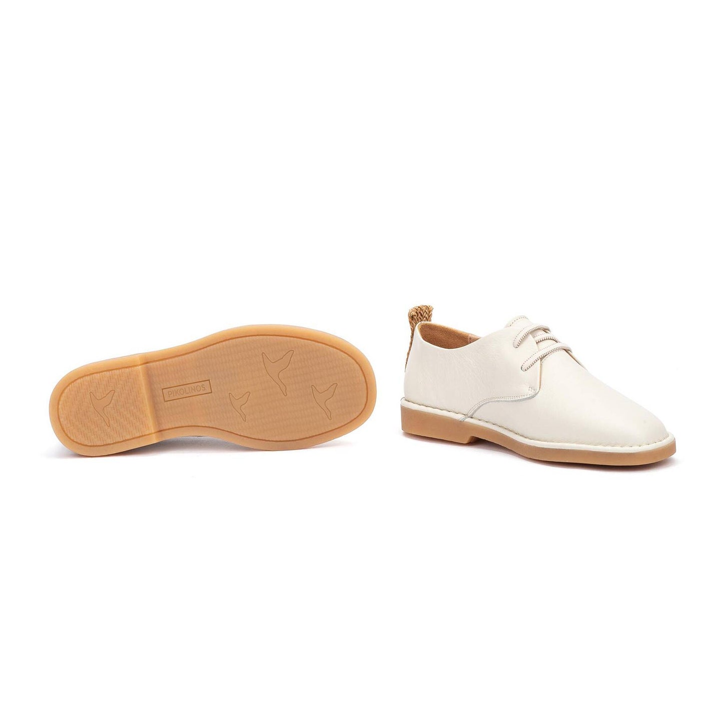Pikolinos Women's Noia W5W-4535 Leather Lace-Up Shoes Nata Beige