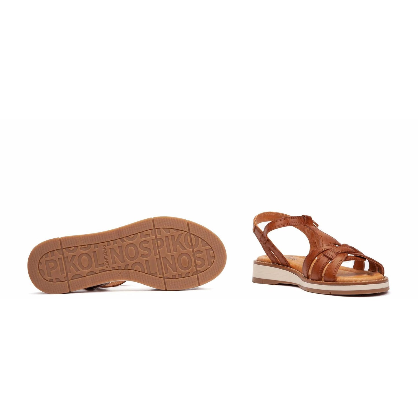 Pikolinos Women's Roquetas W9B-0789 Leather Sandals Brandy Brown