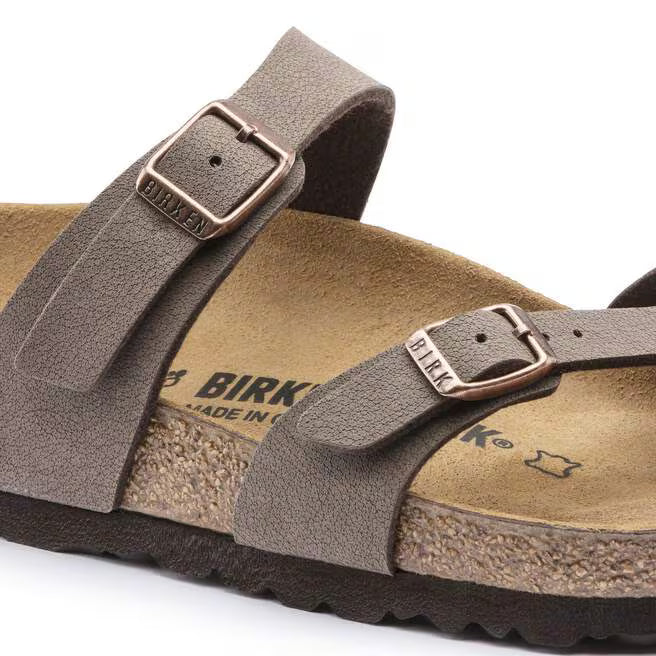 Birkenstock Women's Mayari Birko-Flor Nubuck Sandals Mocca Brown